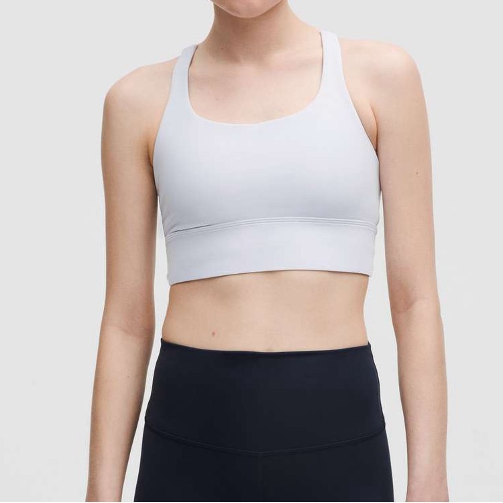 NWT Lululemon Energy Longline Bra in Starch Blue size 8